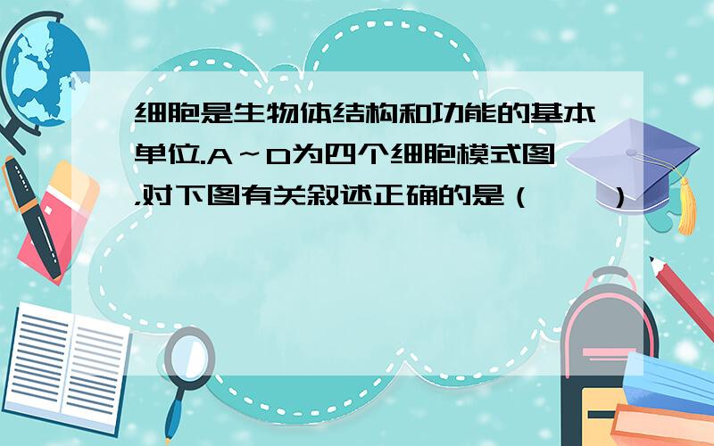 细胞是生物体结构和功能的基本单位.A～D为四个细胞模式图，对下图有关叙述正确的是（　　）