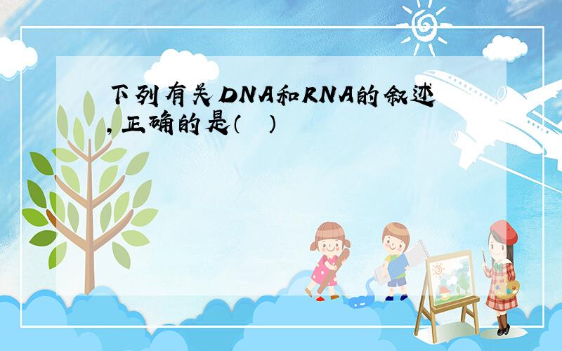 下列有关DNA和RNA的叙述，正确的是（　　）