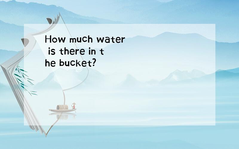 How much water is there in the bucket?