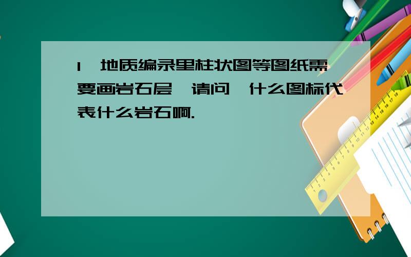 1、地质编录里柱状图等图纸需要画岩石层,请问,什么图标代表什么岩石啊.