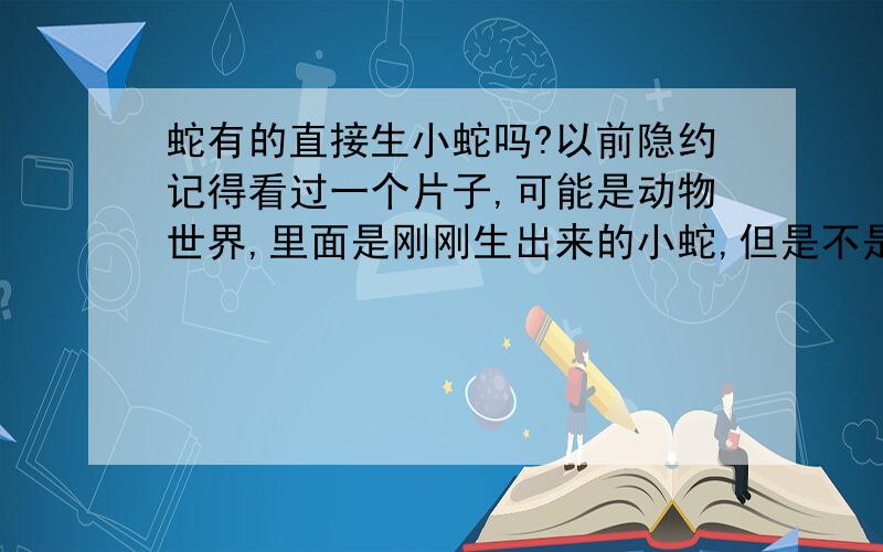 蛇有的直接生小蛇吗?以前隐约记得看过一个片子,可能是动物世界,里面是刚刚生出来的小蛇,但是不是从蛋壳里,它们身体上只是有